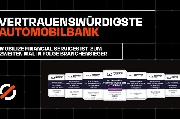 Deutschlands vertrauenswürdigste Unternehmen: Mobilize Financial Services auf Platz 1 der Autobanken